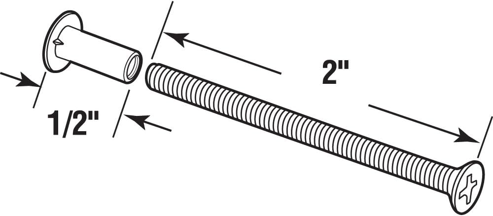 Prime-Line E 2055 2 Inch Aluminum Sliding Door Binder Posts with Screw 4 Pack